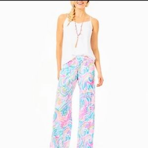 Lilly Pulitzer Palazzo Pant Carnival Coral Small